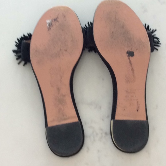 AQUAZZURA FRINGE SUEDE SLIDES 5 - Picture 4 of 7